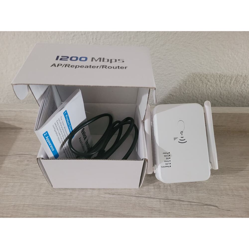 WiFi extender 1200 MBPS AP/repeater/router -white Opened box